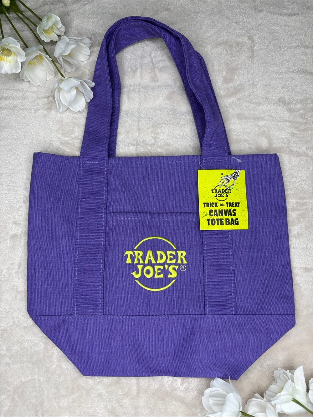 Trader Joe’s Halloween Purple Canvas Tote Bag - Picture 1 of 4